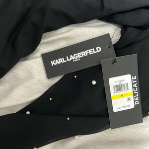 Karl lagerfeldDelicates Black Shirt with Pearl Details
